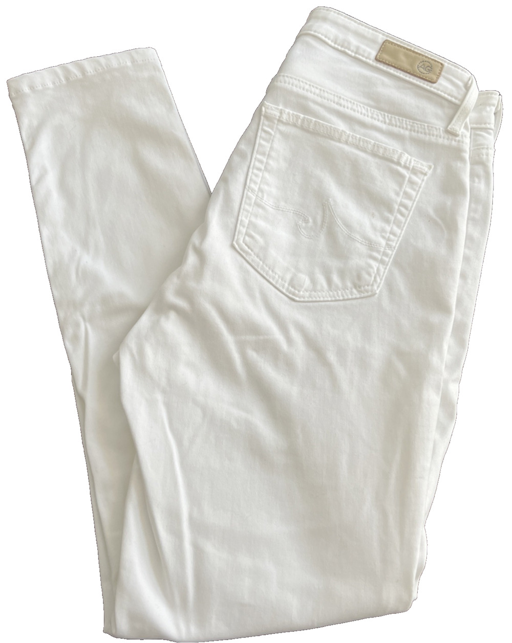 AG Adriano Goldschmied The Abbey White Jeans Women's 26 High Rise Ankle Skinny